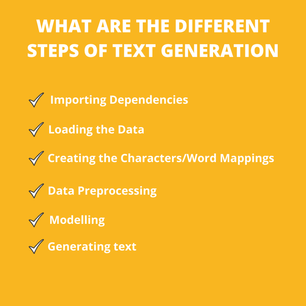  Different Steps of Text Generation 